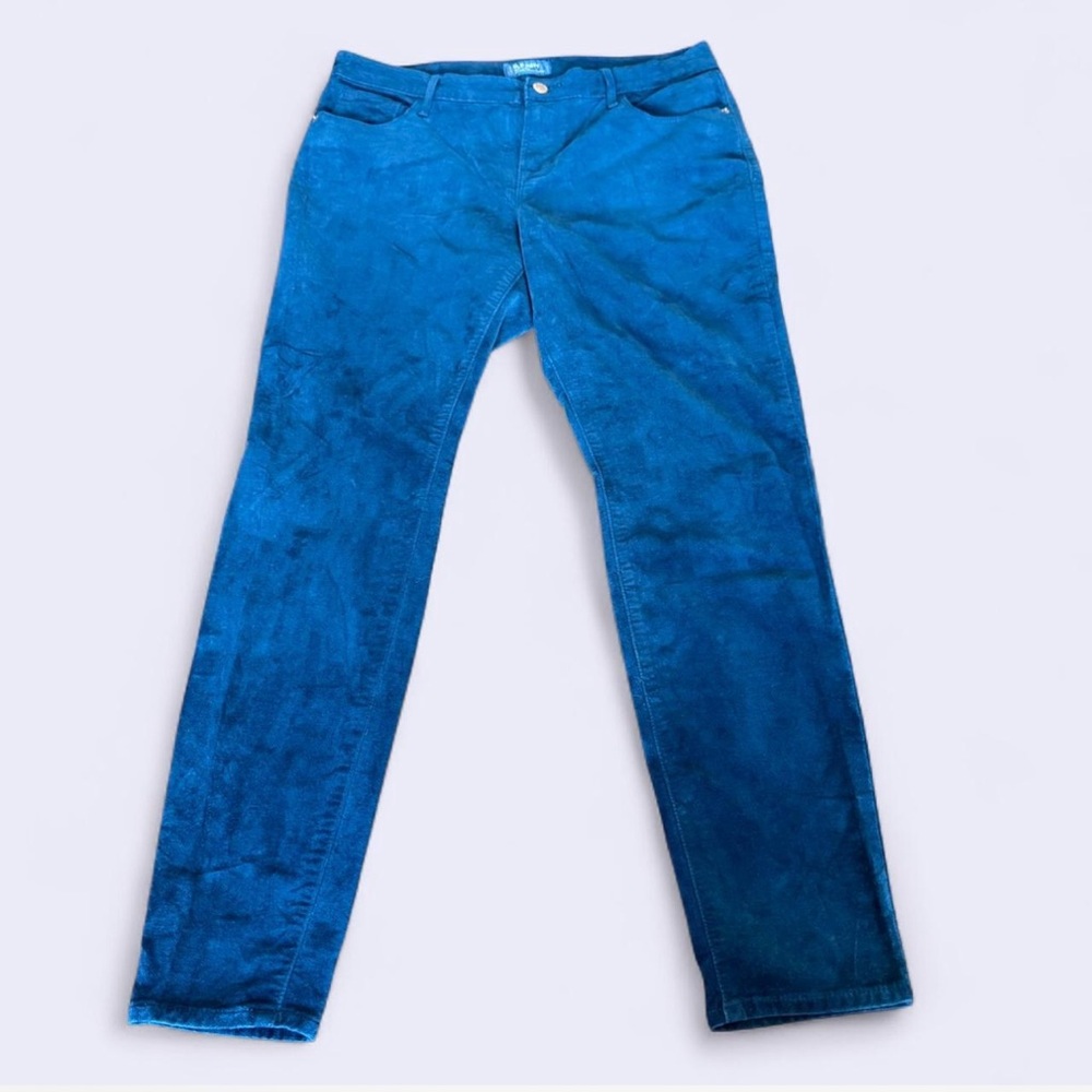 Old Navy rockstar velvet Blue Women's pants jeans style size 12 cotton blend